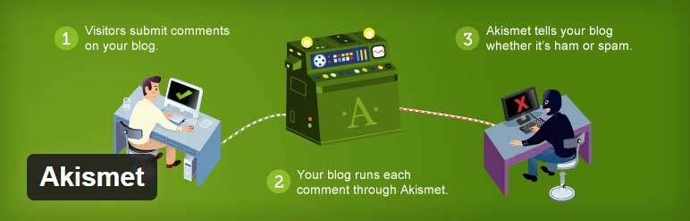 Akismet essential WordPress Plugins 1 - بهترین و معروف ترین پلاگین (افزونه) های وردپرس