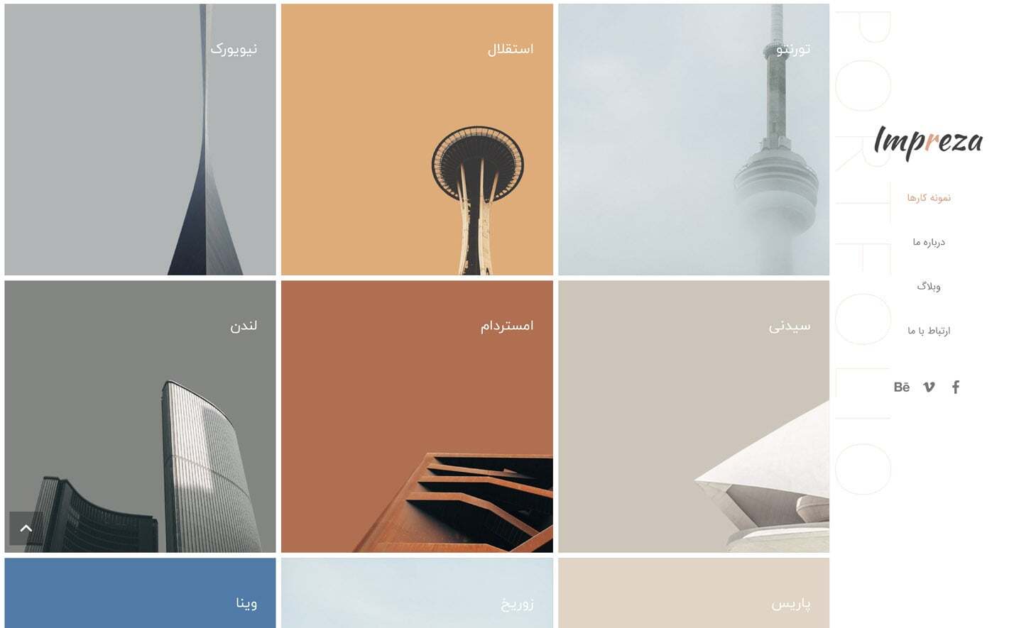 impreza theme for portfolio