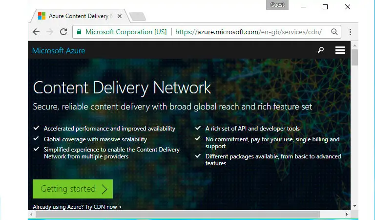 شبکه توزیع محتوا Azure CDN مایکروسافت