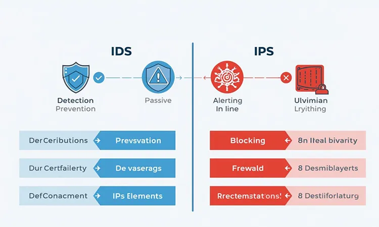 مقایسه IDS با IPS (سیستم جلوگیری از نفوذ)